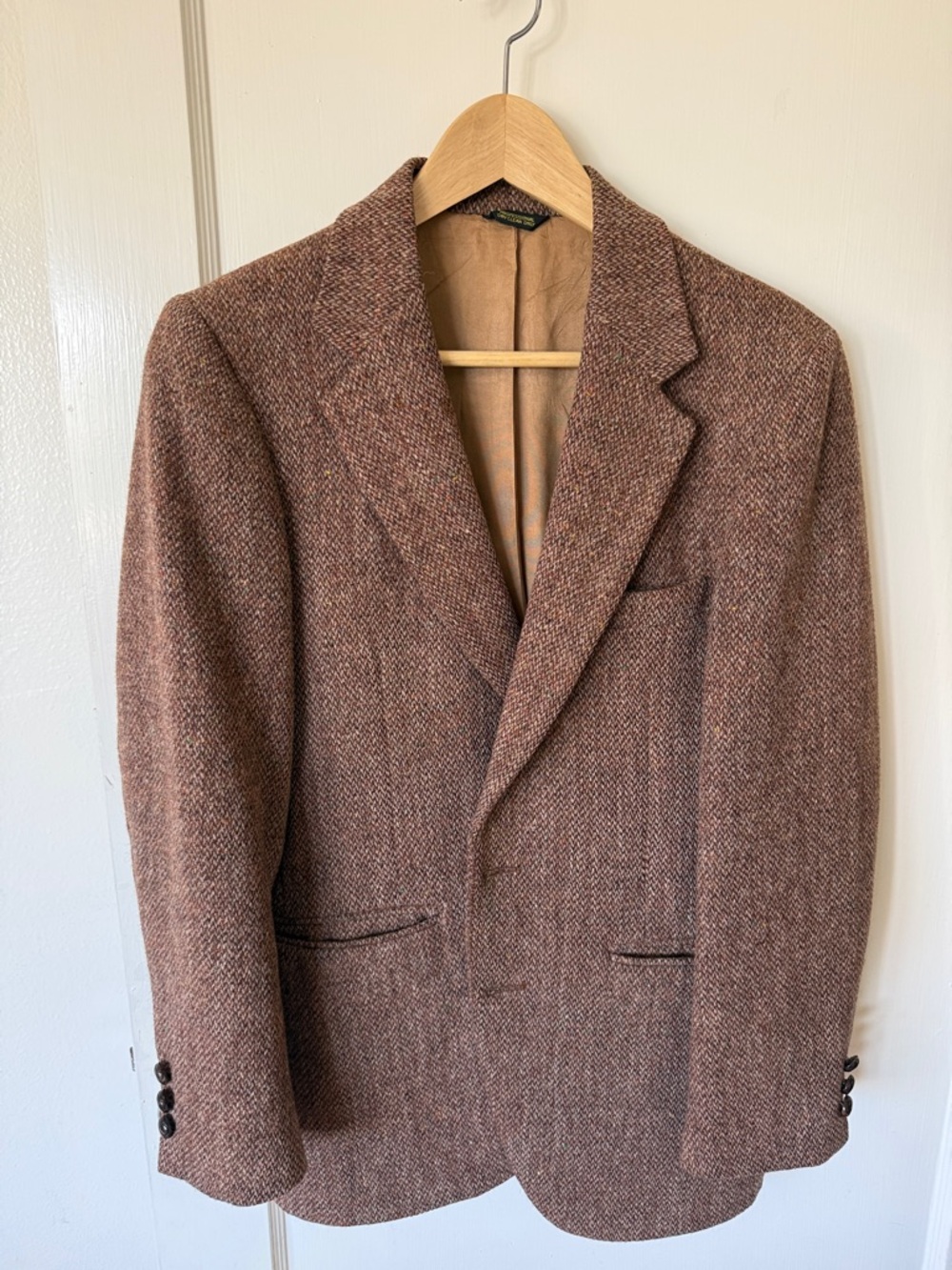 Brown Wool-Blend women's Vintage Blazer